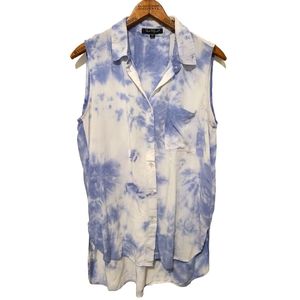 Velvet Heart Shirt Sleeveless Tye dye bleach M